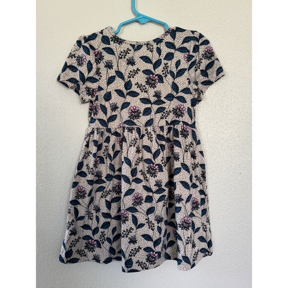 Picapino Girls Dress Size 4T, Cream Multicolor Floral Pattern - Picture 4 of 7